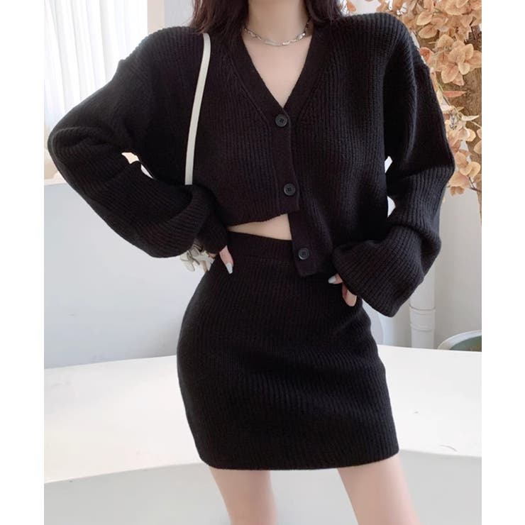 Vネック ニット セットアップ | aimoha  | 詳細画像5 