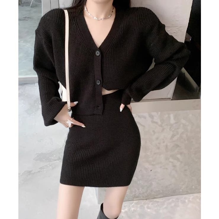 Vネック ニット セットアップ | aimoha  | 詳細画像4 