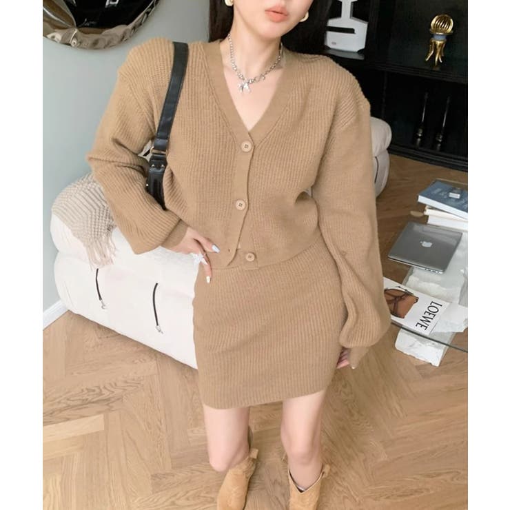 Vネック ニット セットアップ | aimoha  | 詳細画像3 