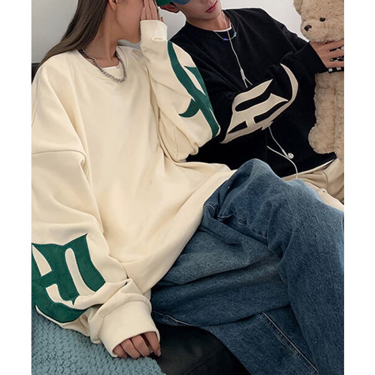 【genxder】ユニセックスパッチワークスウェット  | aimoha  | 詳細画像12 