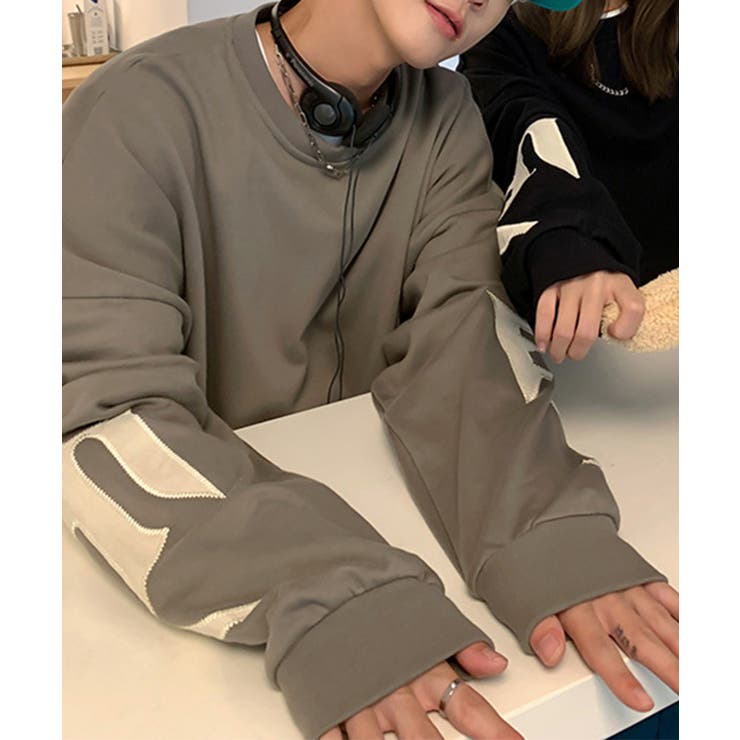 【genxder】ユニセックスパッチワークスウェット  | aimoha  | 詳細画像16 