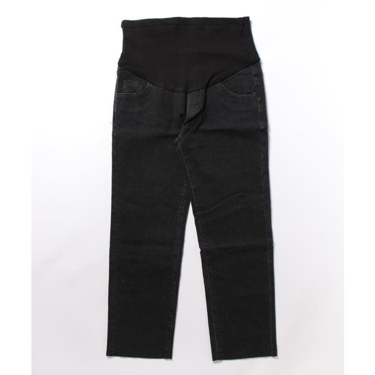 ダークグレー | マタニティカットオフデニムパンツ ゆったり 産前産後 | aimoha 