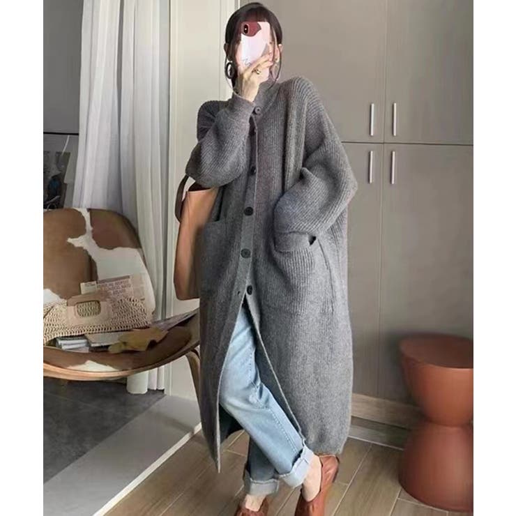 グレー | ロングカーディガン【AW】 | aimoha 