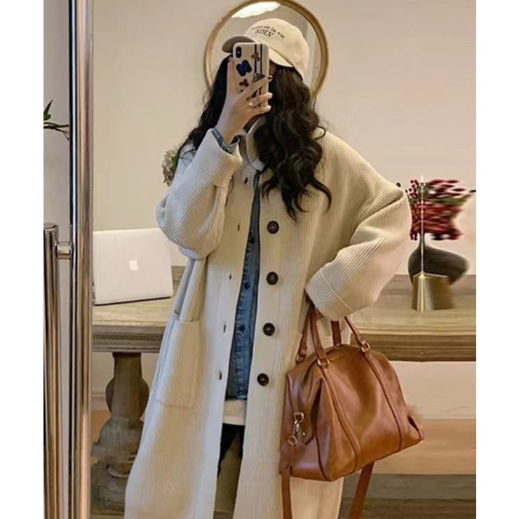 ベージュ | ロングカーディガン【AW】 | aimoha 