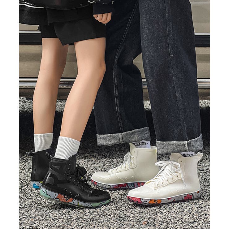 男女兼用 レースアップレインブーツ  | aimoha  | 詳細画像10 