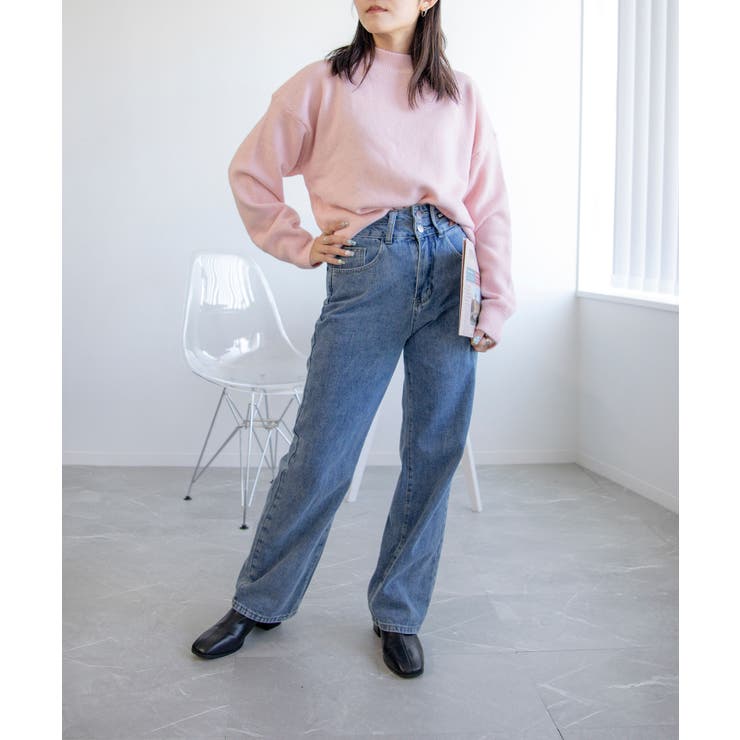 ハイネックオーバーニット 韓国ファッション | aimoha  | 詳細画像9 