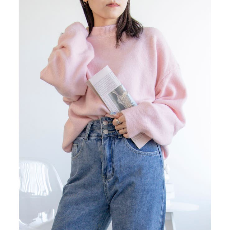 ハイネックオーバーニット 韓国ファッション | aimoha  | 詳細画像7 