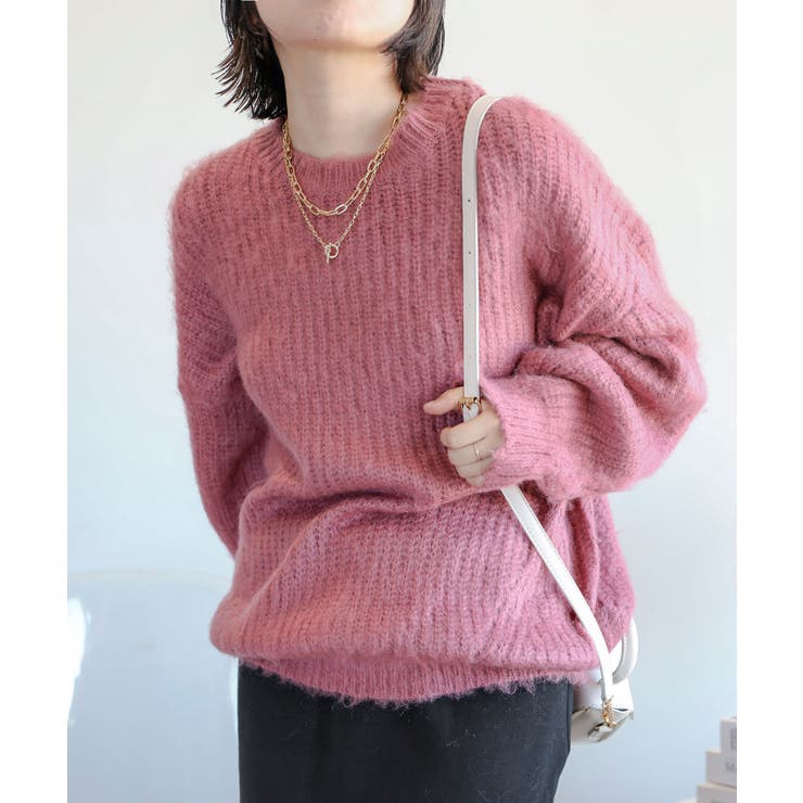 モヘアライクニットプルオーバー ユニセックス オーバーサイズ | aimoha  | 詳細画像14 