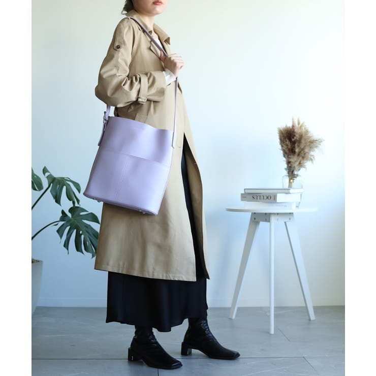 選べる3サイズ 外ポケット付きフェイクレザートートバッグレディース オルチャン | aimoha  | 詳細画像43 