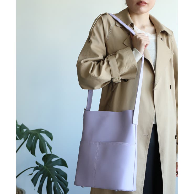 選べる3サイズ 外ポケット付きフェイクレザートートバッグレディース オルチャン | aimoha  | 詳細画像44 