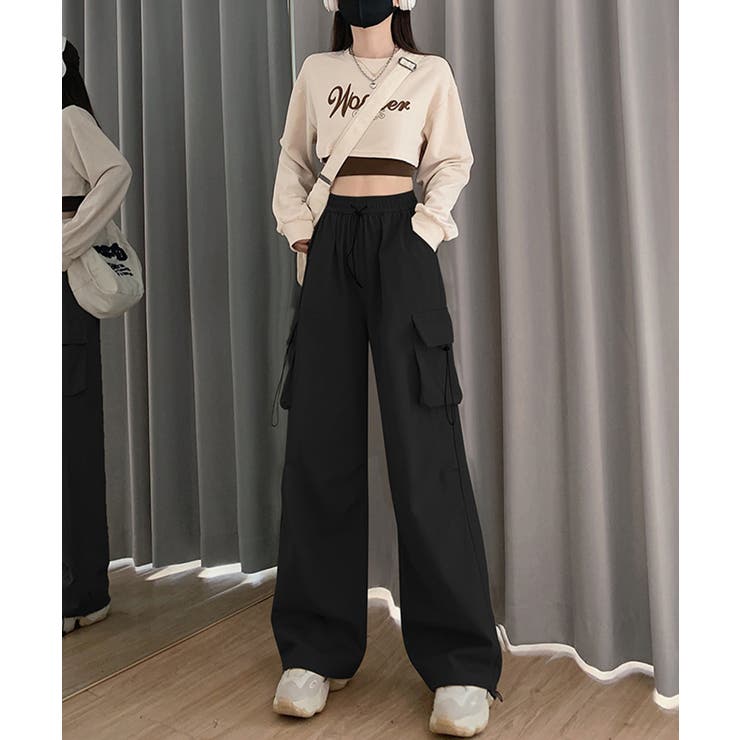 カジュアルワイドカーゴパンツ | aimoha  | 詳細画像2 