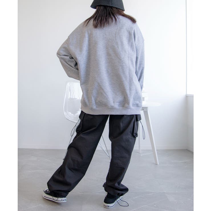 オーバーサイズハーフジップスウェット【AW】 | aimoha  | 詳細画像3 