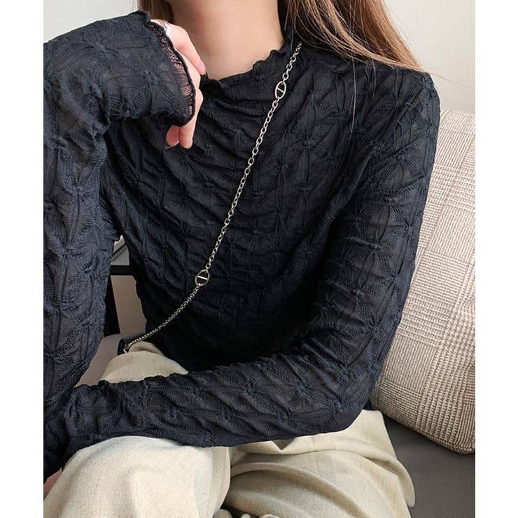 シアー刺繍トップス | aimoha  | 詳細画像7 