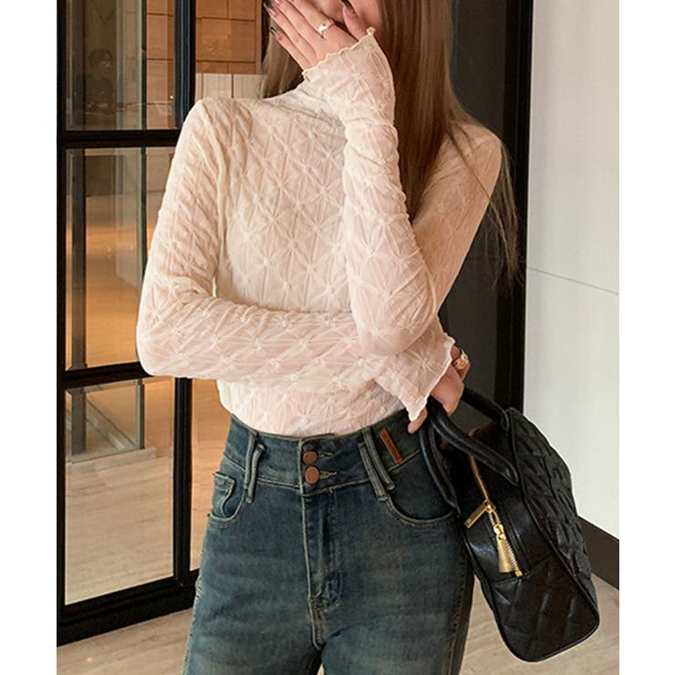 シアー刺繍トップス | aimoha  | 詳細画像4 