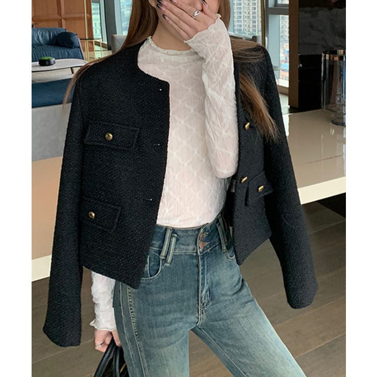 シアー刺繍トップス | aimoha  | 詳細画像6 