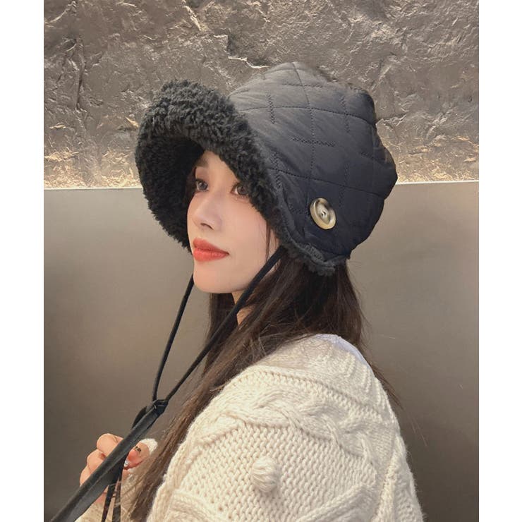 ブラック | 2wayリバーシブル帽子バッグ【AW】 | aimoha 