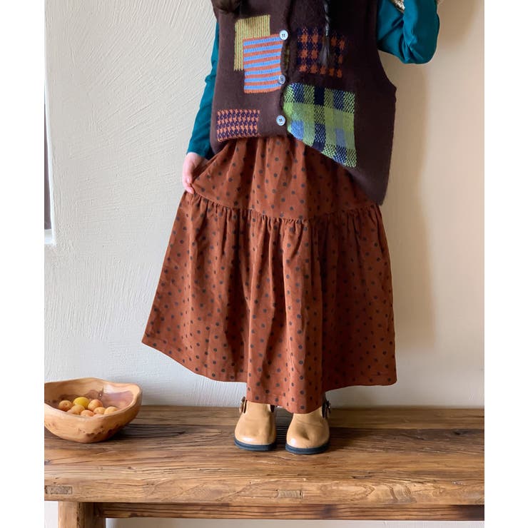 韓国子供服 トート柄ロングスカート【AW】 | aimoha kids | 詳細画像7 