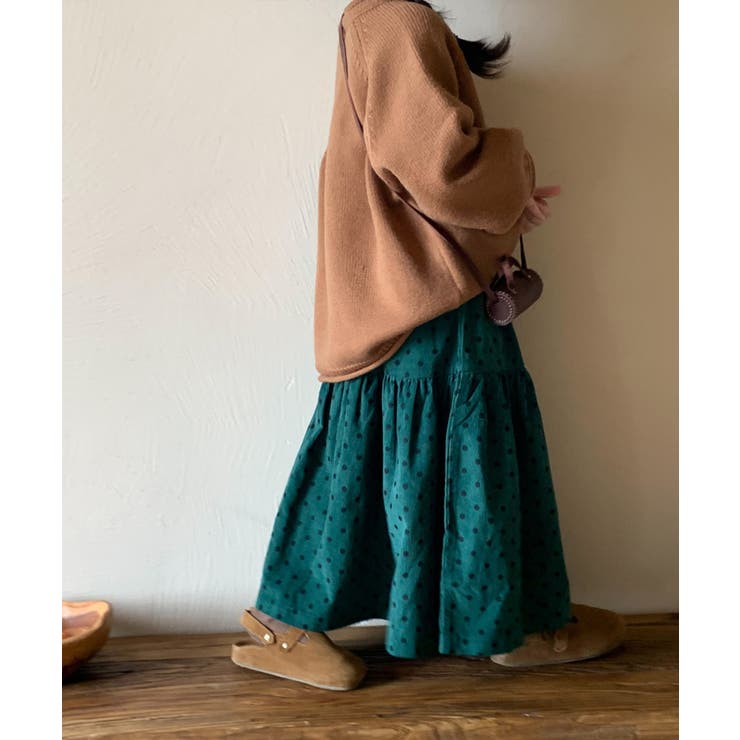 韓国子供服 トート柄ロングスカート【AW】 | aimoha kids | 詳細画像1 