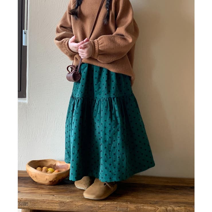 韓国子供服 トート柄ロングスカート【AW】 | aimoha kids | 詳細画像2 