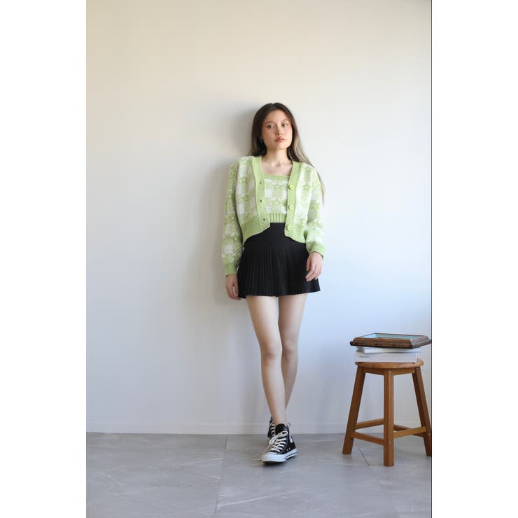 ウエスト切り替えプリーツミニスカート Jasmine Grandiflorum | aimoha  | 詳細画像6 