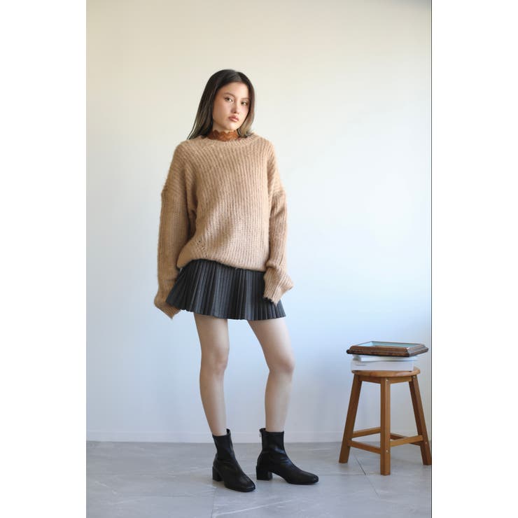 ウエスト切り替えプリーツミニスカート Jasmine Grandiflorum | aimoha  | 詳細画像5 