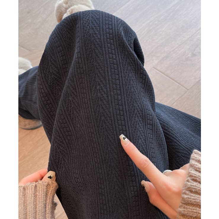 裏起毛 ケーブル柄コーデュロイストレートスウェットパンツ【AW】 | aimoha  | 詳細画像11 