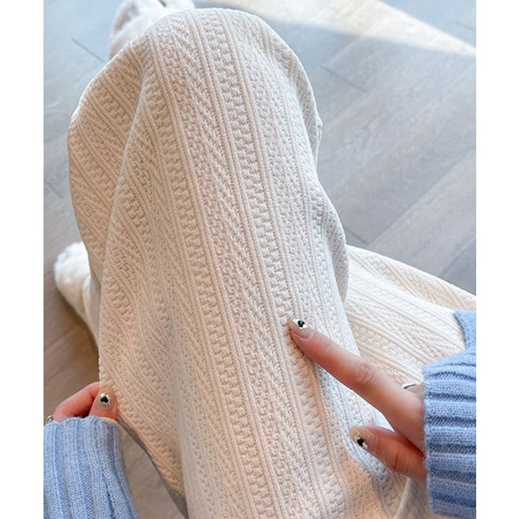 裏起毛 ケーブル柄コーデュロイストレートスウェットパンツ【AW】 | aimoha  | 詳細画像10 