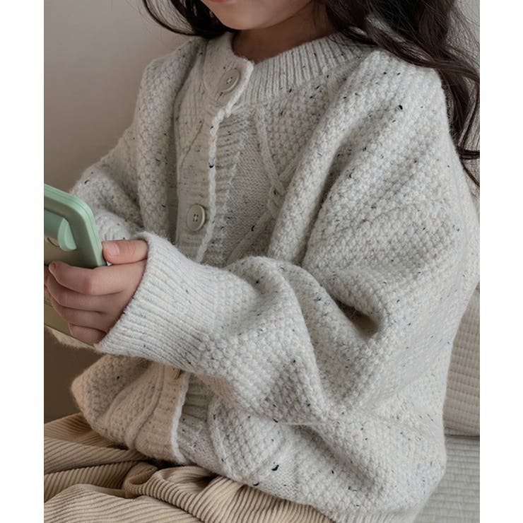 【aimoha-KIDS-】韓国子供服 かわいい編みカーディガン【AW】 | aimoha kids | 詳細画像2 