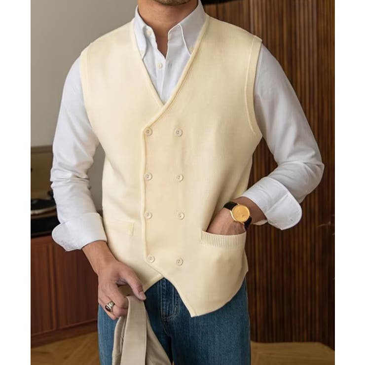aimoha MENS/ダブルニットべスト | aimoha men | 詳細画像1 