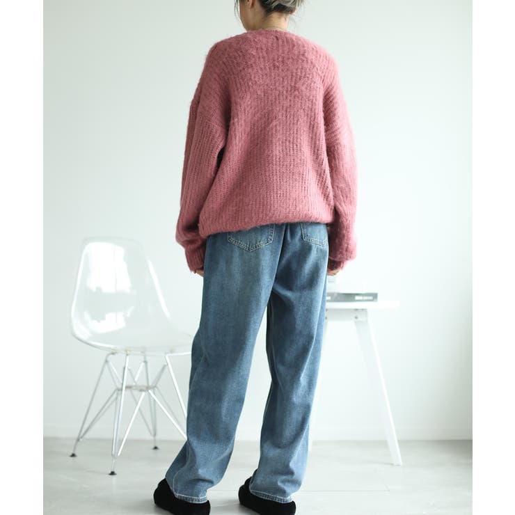 モヘアライクニットプルオーバー ユニセックス オーバーサイズ | aimoha  | 詳細画像52 