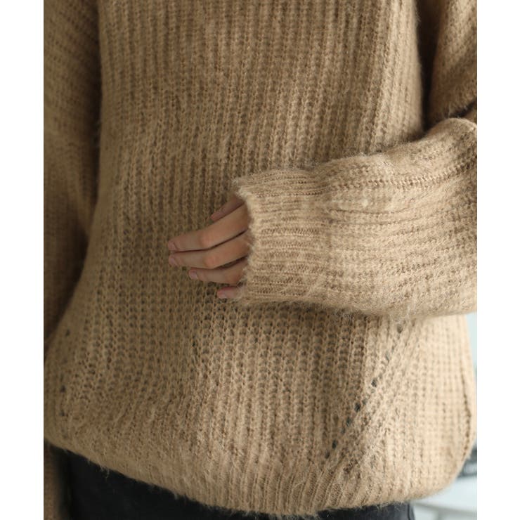 モヘアライクニットプルオーバー ユニセックス オーバーサイズ | aimoha  | 詳細画像58 