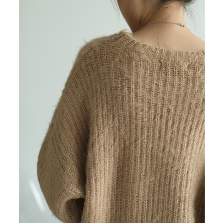 モヘアライクニットプルオーバー ユニセックス オーバーサイズ | aimoha  | 詳細画像57 