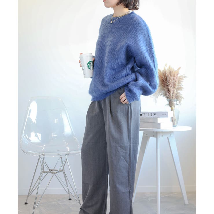 モヘアライクニットプルオーバー ユニセックス オーバーサイズ | aimoha  | 詳細画像56 