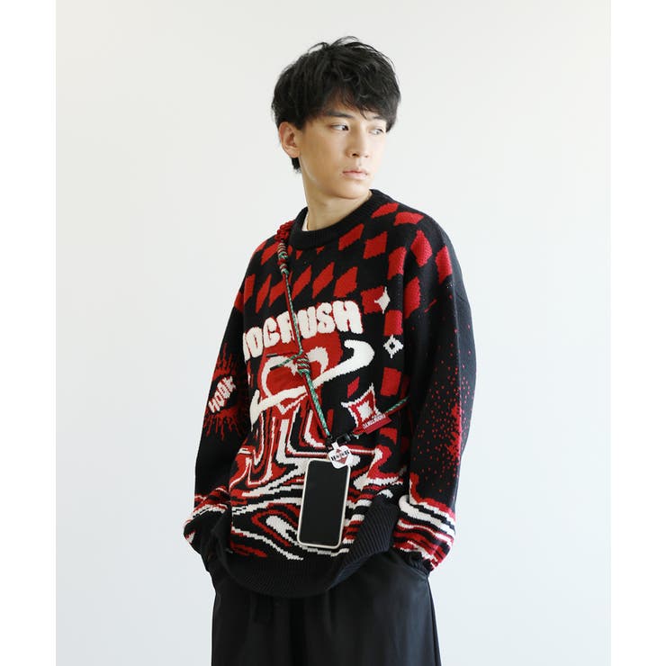 HOOK  original レトロ調溶けるハート配色ニットプルオーバー | HOOK | 詳細画像7 