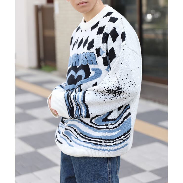 HOOK  original レトロ調溶けるハート配色ニットプルオーバー | HOOK | 詳細画像15 