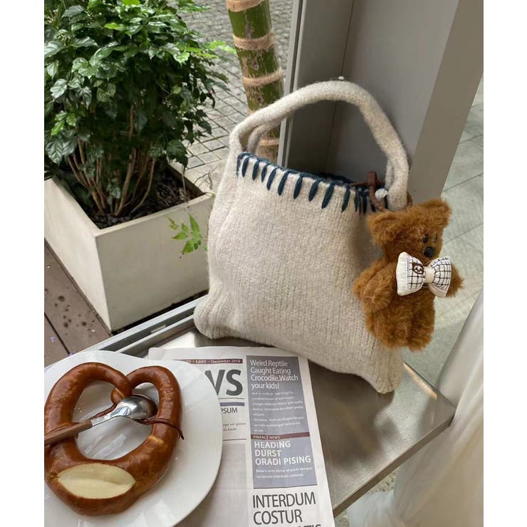 オフホワイト | ニットトート | aimoha 