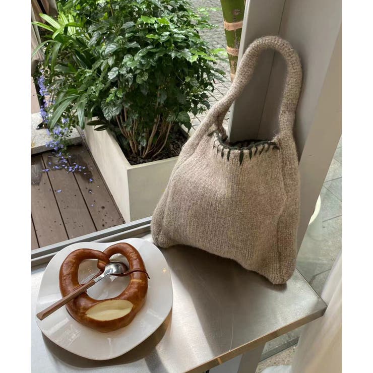 ベージュ | ニットトート | aimoha 