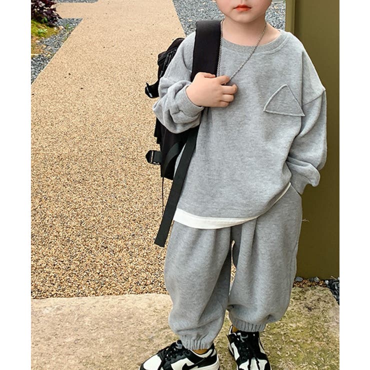aimoha-KIDS-】韓国子供服 ユニセックススウェットセットアップ[品番