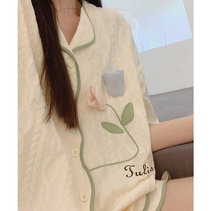 立体フラワー アイエ ルームウェアセット | aimoha  | 詳細画像1 