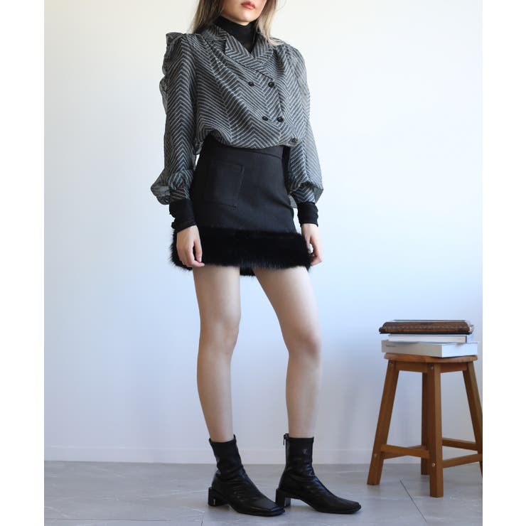 【Jasmine】エコファーハイウエストミニスカート【AW】 | aimoha  | 詳細画像6 