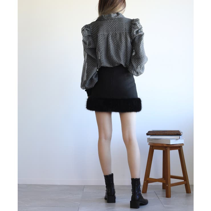 【Jasmine】エコファーハイウエストミニスカート【AW】 | aimoha  | 詳細画像7 