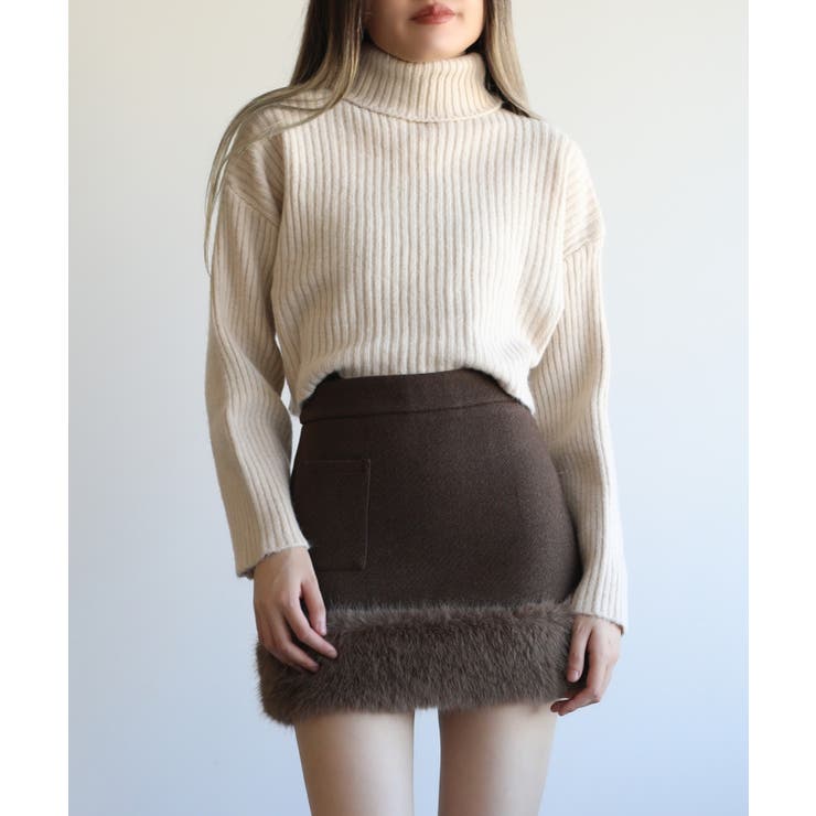 【Jasmine】エコファーハイウエストミニスカート【AW】 | aimoha  | 詳細画像3 