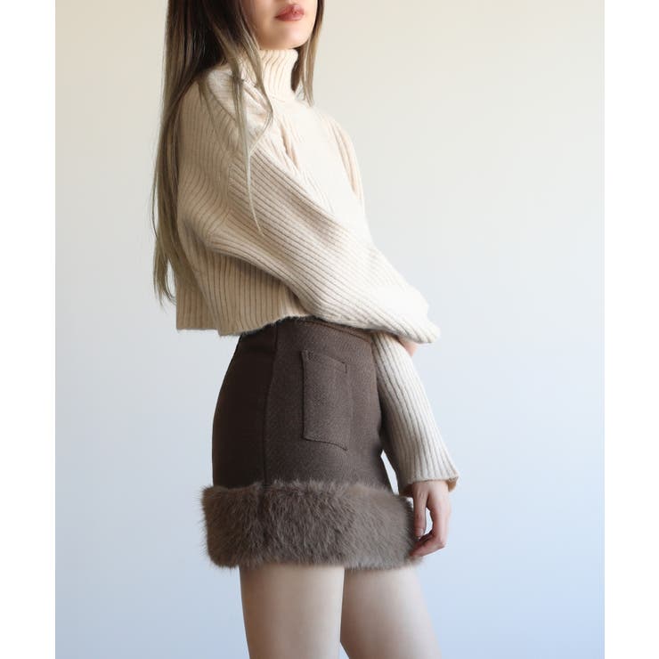 【Jasmine】エコファーハイウエストミニスカート【AW】 | aimoha  | 詳細画像4 