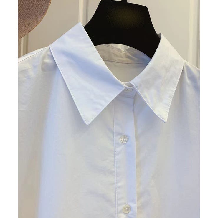 シャツ ブラウス コットンカラーオーバーシャツ | aimoha  | 詳細画像1 