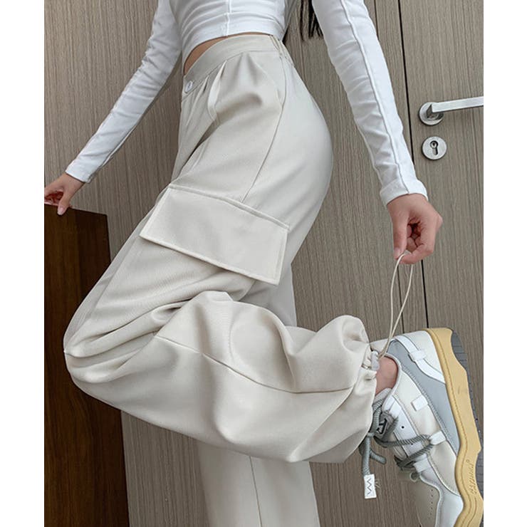 ワイドカーゴパンツ パンツ カーゴパンツ スーツワイドカーゴパンツ | aimoha  | 詳細画像4 