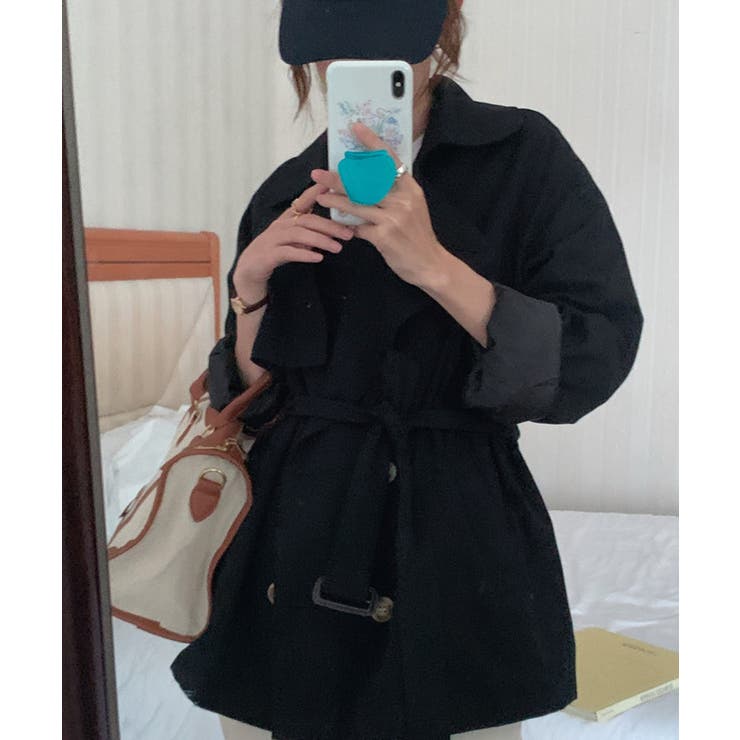 ブラック | コート トレンチコート トレンチジャケット | aimoha 