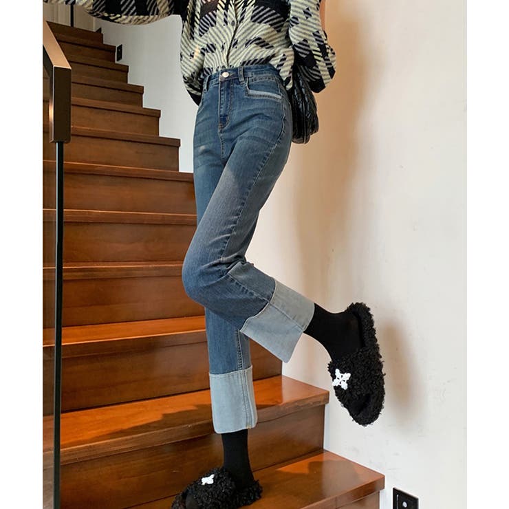 ブルー | ロールアップデニム | aimoha 