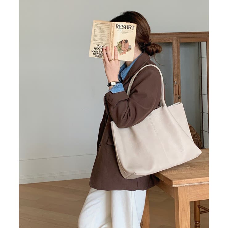 オフホワイト | シンプルトートバッグ | aimoha 