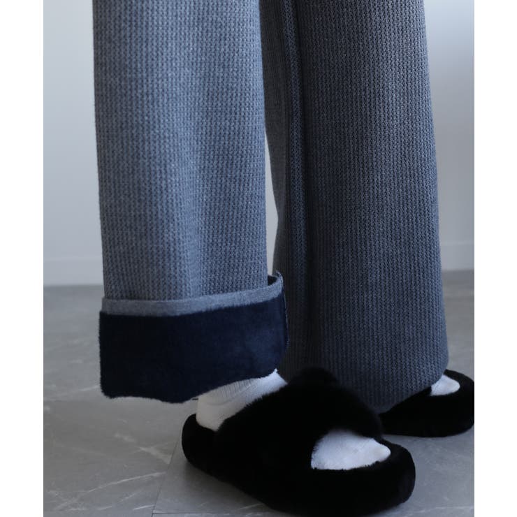 柔らか 裏起毛暖かパンツ 外出できるロングパンツ | aimoha  | 詳細画像7 