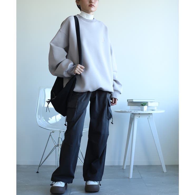 英文字刺繍ビッグシルエットエアスウェット【AW】 | aimoha  | 詳細画像6 